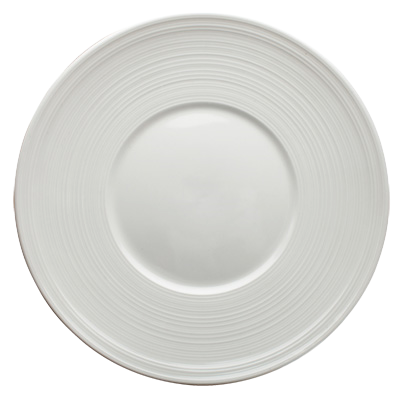 Plate Bright White Porcelain 9" Diameter - 24 Plates/Case