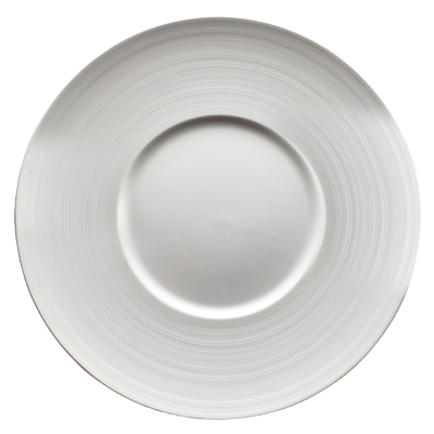 Plate Bright White Porcelain 11-1/8" Diameter - 12 Plates/Case