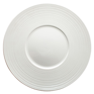 Plate Bright White Porcelain 12-1/8" - 12 Plates/Case