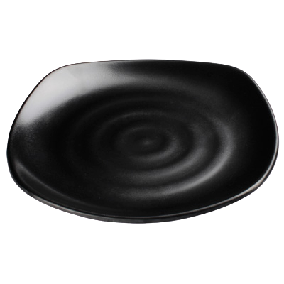 Plate Black Melamine 9-3/4" - 24 Plates/Case