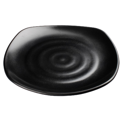 Plate Black Melamine 10-3/4" - 24 Plates/Case