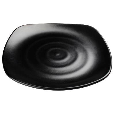 Plate Black Melamine 12-3/4" - 12 Plates/Case