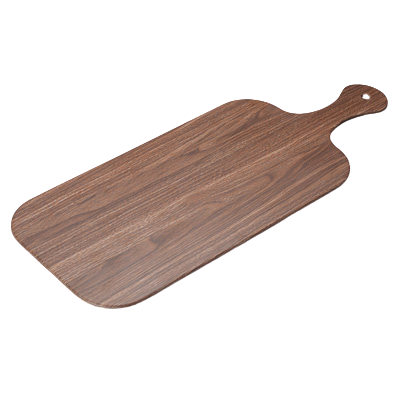 Platter with Handle Wood Grain Look Melamine 20-7/8" x 8" - 12 Platters/Case