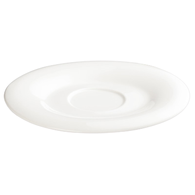 Saucer Creamy White Porcelain 6-1/4" x 5-1/2" - 36 Saucers/Case