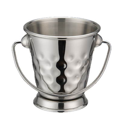 superior-equipment-supply - Winco - Mini Serving Pail Stainless Steel Hammered 3" dia,