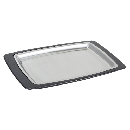 Platter & Underliner Set with 11" x 7" Stainless Steel Platter & Bakelite Underliner