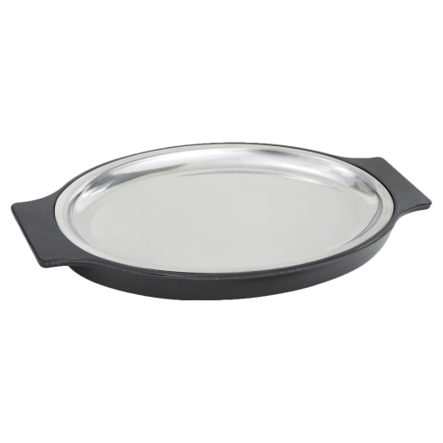 Platter & Underliner Set with 11" Stainless Steel Platter & Bakelite Underliner