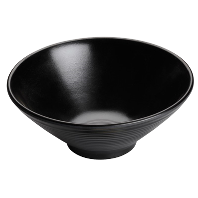 Bowl 22 oz. Black Melamine 6-7/8" Diameter - 24 Bowls/Case