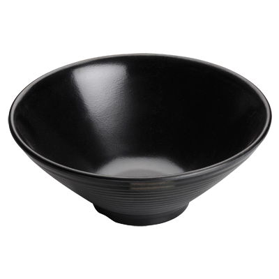 Bowl 1 qt. Black Melamine 8" Diameter - 24 Bowls/Case