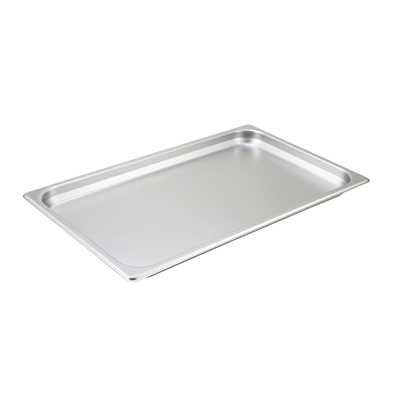 Steam Table Pan Full Size Straight Sided 25 Gauge Standard Weight 18/8 Stainless Steel 20-3/4" x 12-3/4" x 1-1/4"