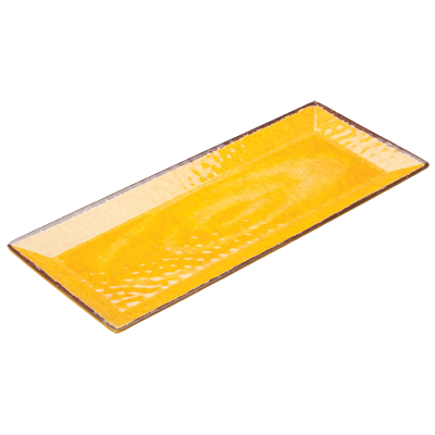 Plate Yellow Melamine 19" x 8" - 24 Plates/Case