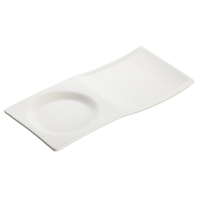 Tray Bright White Porcelain 8" x 3-3/4" - 36 Trays/Case