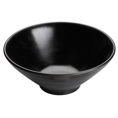 Bowl 1-1/2 qt. Black Melamine 9" Diameter - 24 Bowls/Case