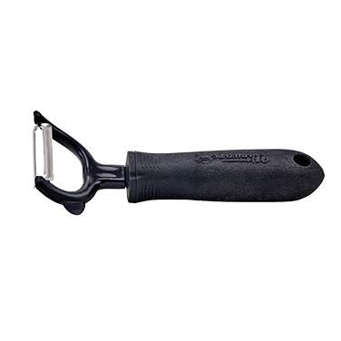 Peeler Stainless Steel Straight Edge with Soft Grip Black Handle 6-1/2"