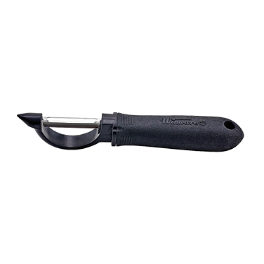 Peeler Stainless Steel Straight Blade with Soft Grip Black Handle 7-1/2"