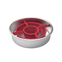 Nordic Ware Checkerboard Cake Ring 7.88" x 7.88" x 1.84" Red BPA and Melamine Free Plastic