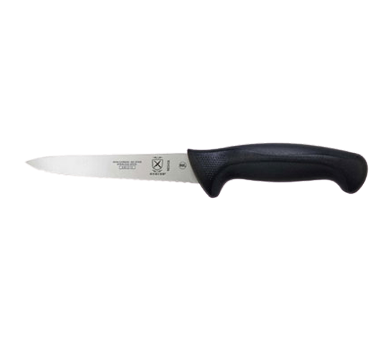 Millennia® Japanese Steel Wavy Edge Utility Knife Black 6"