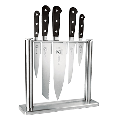 Renaissance® Stainless and Tempered Glass 6 Piece Knife Block Set