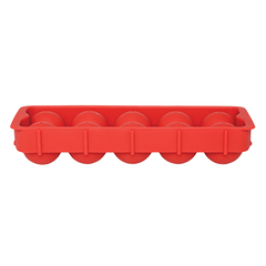Harold Imports Cocktail Ice Ball Tray (10) Round 1.5" Ice Balls 9.25" x 3.75" Red FDA Approved Silicone