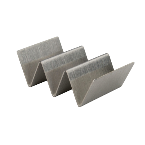 Mini Taco Holder Holds (2-3) Tacos Stainless Steel Brushed Finish 3-1/2"L x 2"W x 1"H