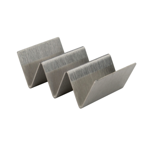 Mini Taco Holder Holds (2-3) Tacos Stainless Steel Brushed Finish 3-1/2"L x 2"W x 1"H