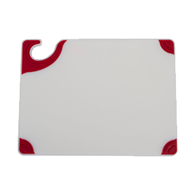 superior-equipment-supply - San Jamar- Chef Revival - San Jamar Saf-T-Grip White w/ Red Anti-Slip Grip Corners Cutting Board