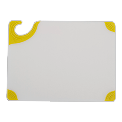 superior-equipment-supply - San Jamar- Chef Revival - San Jamar Saf-T-Grip White w/ Yellow Anti-Slip Grip Corners Cutting Board