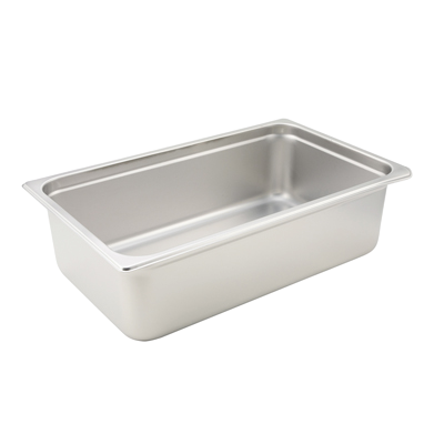 Steam Table Pan Full Size 22 Gauge Heavy Weight 18/8 Stainless Steel 20-3/4" x 12-3/4" x 6"