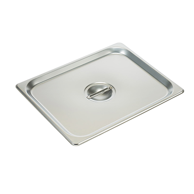 Steam Table Pan Cover with Handle 1/2 Size 25 Gauge Standard Weight 18/8 Stainless Steel