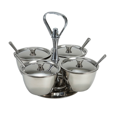 Relish Server Stainless Steel (4) 8 oz. Compartments