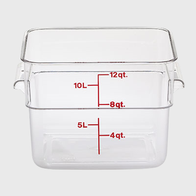 CamSquare Polycarbonate Food Storage Container 12 Qt. Clear