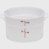 Cambro Polyethylene Round Food Storage Container 2 Qt. White