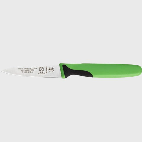 Millennia Colors® High-Carbon Japanese Steel Slim Paring Knife Green 3"