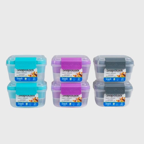 Progressive Snap Lock Snack To Go Container Assorted