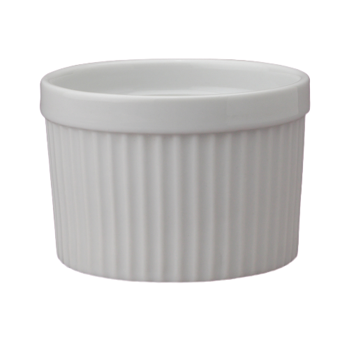 HIC Souffle Porcelain 10 Ounces 3.75" Width x 2.75" Height Deep White Fine Porcelain