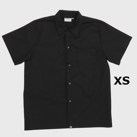 Chef Works Utility Shirt Short Sleeve Black XS