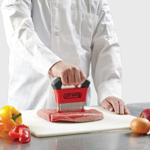 Chef Master 48-Blade Meat Tenderizer Red & Black