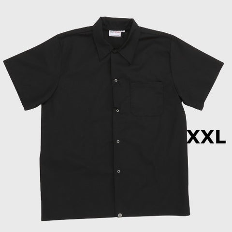 Chef Works Utility Shirt Short Sleeve Black 2XL