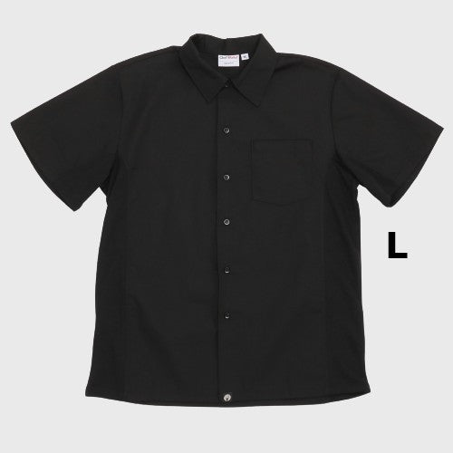 Chef Works Cook Shirt Short Sleeve Black Large