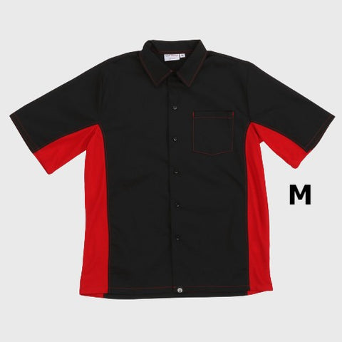 Chef Works Men's Universal Shirt Black/Red Medium