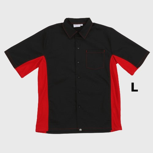 Chef Works Men's Universal Shirt Black/Red Large