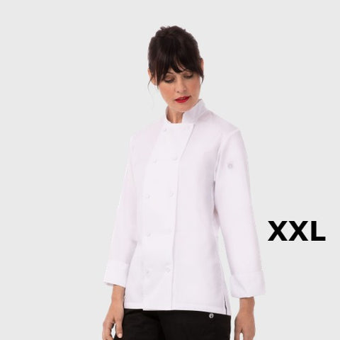 Chef Works Women's Sofia Chef Coat White 2XL