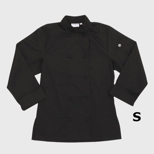 Chef Works Women's Sofia Chef Coat Black Small