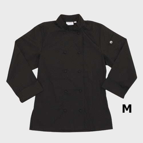 Chef Works Women's Sofia Chef Coat Black Medium