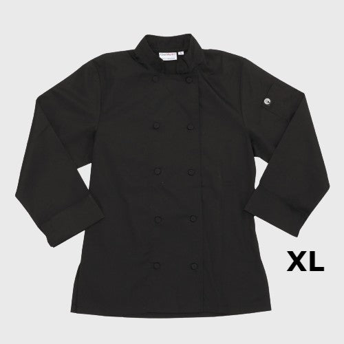 Chef Works Women's Sofia Chef Coat Black XL