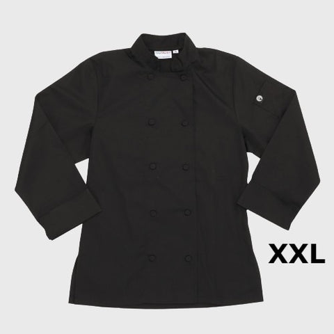Chef Works Women's Sofia Chef Coat Black 2XL