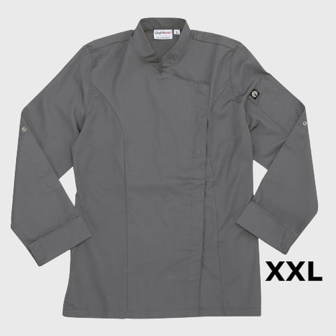 Chef Works Women's Lansing Coat Gray 2XL
