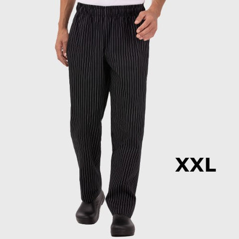Chef Works Designer Baggy Pants Black & White 2XL