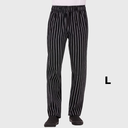 Chef Works Designer Baggy Pants Black & Chalk Large