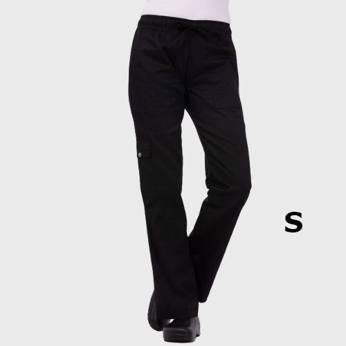 Chef Works Women's Cargo Pants Black Small